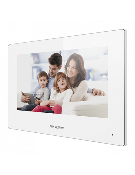 Monitor videointerfon TCP/IP Wireless, Touch Screen TFT LCD 7inch , alb - HIKVISION DS-KH6320-WTE1-W. Comanda online pe RFPro.ro