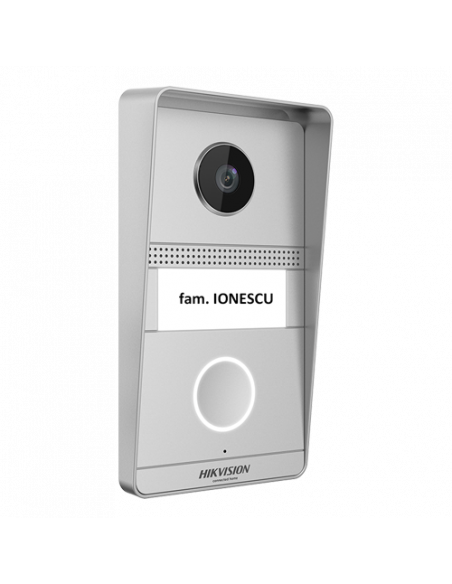 Kit videointerfon analogic 7inch, camera 2MP, conectare 2 fire - HIKVISION DS-KIS101-P(S). Comanda online pe RFPro.ro.