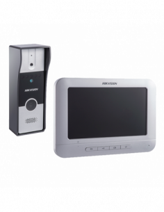 Kit videointerfon analogic 7 inch. conectare 4 fire - HIKVISION DS-KIS202. Comanda online pe RFPro.ro.