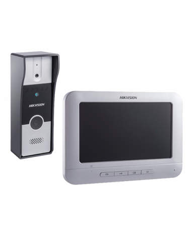 Kit videointerfon analogic 7 inch. conectare 4 fire - HIKVISION DS-KIS202. Comanda online pe RFPro.ro.