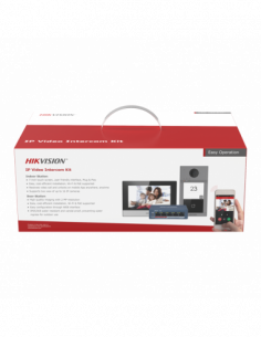 KIT videointerfon pentru o familie, Wi-Fi 2.4Ghz, monitor 7 inch - HIKVISION DS-KIS604-S. Comanda online pe RFPro.ro. 2