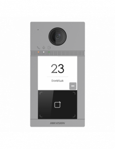 Panou exterior videointerfon TCP/IP pentru 1 familie, Wi-Fi 2.4GHz, control acces integrat - HIKVISION DS-KV8113-WME1. Comanda o 2