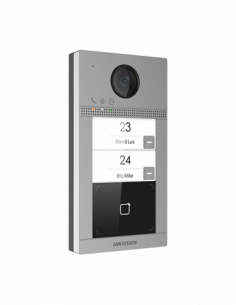 Panou exterior videointerfon TCP/IP pentru 2 familii, Wi-Fi 2.4GHz, control acces integrat - HIKVISION DS-KV8213-WME1. Comanda o