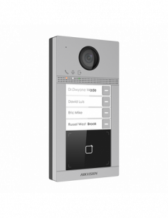 Panou exterior videointerfon TCP/IP pentru 4 familii, Wi-Fi 2.4GHz, control acces integrat - HIKVISION DS-KV8413-WME1. Comanda o