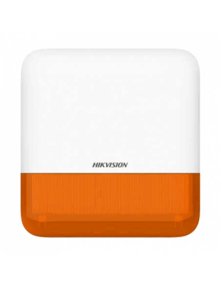 Sirena wireless AX PRO de exterior cu flash, led Portocaliu, 868Mhz - HIKVISION DS-PS1-E-WE-O. Comanda online pe RFPro.ro.