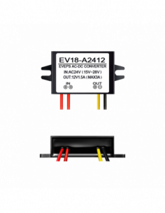Convertor tensiune 14-28VAC la 12VDC, 1.5A EV18-A2412. Comanda online pe RFPro.ro.