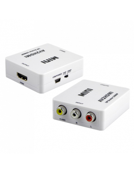 Convertor activ - HDMI la semnal AV/CVBS HDMI-AV. Comanda online pe RFPro.ro.