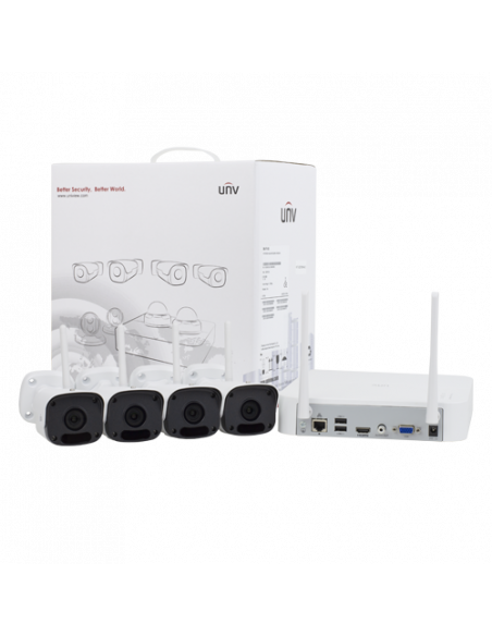 KIT WIFI 4 camere Bullet 2MP+ NVR - UNV KIT-2122F40W-4B. Comanda online pe RFPro.ro.