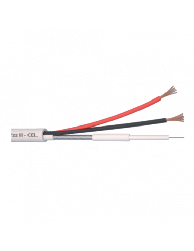 Cablu Microcoaxial + alimentare 2x0.5, Cupru 100%, 100m MCX75-2x0.5. Comanda online pe RFPro.ro.