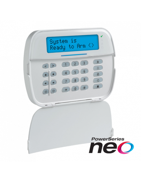 Tastatura LCD alfanumerica wireless si cititor de proximitate, cablata, 128 zone, SERIA NEO - DSC NEO-HS2LCD-WFP. Comanda online