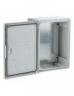 Cutie distributie IP65 din ABS gri, usa mata, placa metalica, 200x300x130 mm PP3001. Comanda online pe RFPro.ro. 2