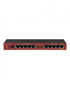 Router 5 x Fast Ethernet, 5 x Gigabit, 1 x SFP, 1 x PoE, RouterOS L4 - Mikrotik RB2011iLS-IN. Comanda online pe RFPro.ro.