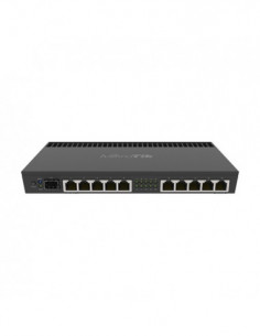 Router 10 x Gigabit, 1 x SFP+ 10Gbps, 1 x PoE, RouterOS L5, 1U - Mikrotik RB4011iGS+RM. Comanda online pe RFPro.ro.