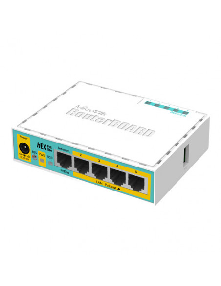 Router hEX PoE Lite, 5 x Fast Ethernet 4 x PoE, RouterOS L4 - Mikrotik RB750UPr2. Comanda online pe RFPro.ro.
