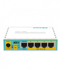 Router hEX PoE Lite, 5 x Fast Ethernet 4 x PoE, RouterOS L4 - Mikrotik RB750UPr2. Comanda online pe RFPro.ro. 2