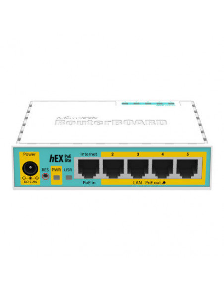 Router hEX PoE Lite, 5 x Fast Ethernet 4 x PoE, RouterOS L4 - Mikrotik RB750UPr2. Comanda online pe RFPro.ro.