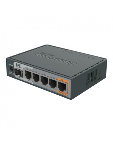Router hEX S, 5 x Gigabit, 1 xSFP, RouterOS L4 - Mikrotik RB760iGS. Comanda online pe RFPro.ro.