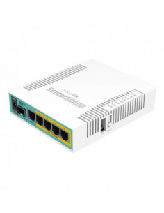 Router hEX PoE, 5 x Gigabit 4 PoE, 1 x SFP, RouterOS L4 - Mikrotik RB960PGS. Comanda online pe RFPro.ro.