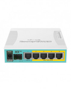 Router hEX PoE, 5 x Gigabit 4 PoE, 1 x SFP, RouterOS L4 - Mikrotik RB960PGS. Comanda online pe RFPro.ro. 2