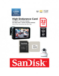 Card MicroSD 32GB, seria HIGH Endurance - SanDisk SDSQQNR-032G-GN6IA. Comanda online pe RFPro.ro. 2