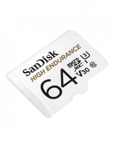 Card MicroSD 64GB, seria HIGH Endurance - SanDisk SDSQQNR-064G-GN6IA. Comanda online pe RFPro.ro.