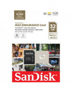 Card MicroSD 32GB, seria MAX Endurance - SanDisk SDSQQVR-032G-GN6IA. Comanda online pe RFPro.ro. 2