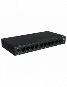 Switch 8 porturi PoE, 2 port uplink, 120W - UTEPO SF10P-FHM. Comanda online pe RFPro.ro.