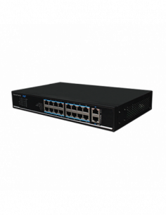 Switch 16 porturi PoE, 2 porturi uplink - UTEPO SF18P-LM. Comanda online pe RFPro.ro.