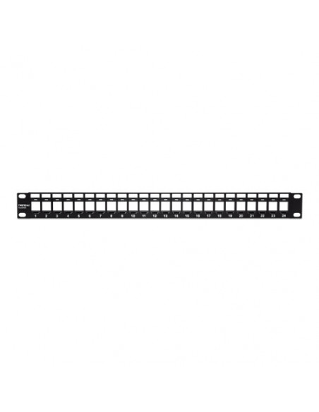 Patch Panel 24 porturi blank keystone 1U - TRENDnet TC-KP24. Comanda online pe RFPro.ro.