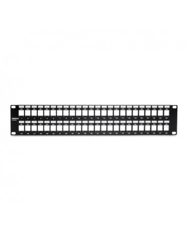 Patch Panel 48 porturi blank keystone 2U - TRENDnet TC-KP48. Comanda online pe RFPro.ro.
