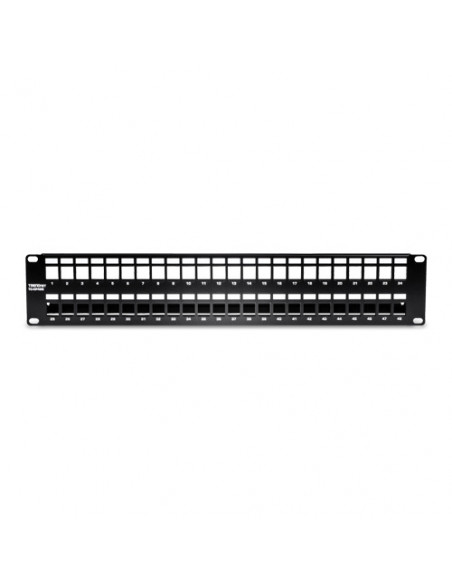 Patch Panel ecranat 48 porturi blank keystone 2U - TRENDnet TC-KP48S. Comanda online pe RFPro.ro.