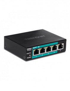 Switch 4 porturi Fast Ethernet Long Range 250m PoE+ 60W, 1 port Fast Ethernet - TRENDnet TE-FP051. Comanda online pe RFPro.ro.