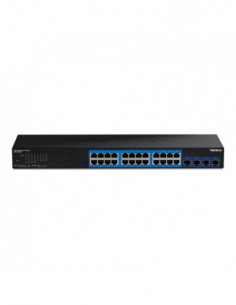 Switch Web Smart Managemet 24 porturi Gigabit, 4 porturi SFP+ 10G - TRENDnet TEG-30284. Comanda online pe RFPro.ro. 2