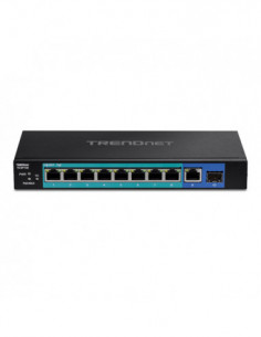 Switch 8 porturi Gigabit PoE+ 58W, 1 port Gigabit, 1 port SFP - TRENDnet TE-GP102. Comanda online pe RFPro.ro. 2