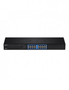 Switch GREENnet rack mount 16 porturi Gigabit - TRENDnet TEG-S16G. Comanda online pe RFPro.ro. 2