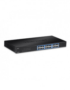 Switch GREENnet rack mount 24 porturi Gigabit - TRENDnet TEG-S24G. Comanda online pe RFPro.ro.