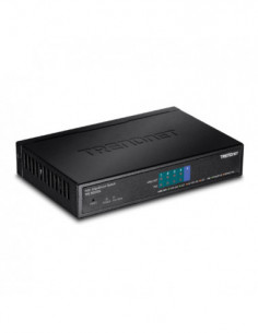 Switch 5 porturi - 4 Gigabit PoE+ 31W, 1 x Gigabit - TRENDnet TPE-TG50ES. Comanda online pe RFPro.ro.