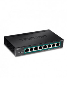 Switch 8 porturi Gigabit PoE+ 64W - TRENDnet TPE-TG82ES. Comanda online pe RFPro.ro.
