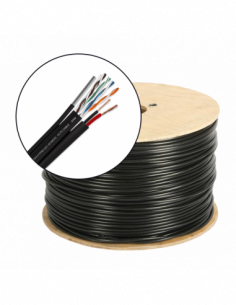 Cablu FTP autoportant cu alimentare 2x1.5, cat 5E, CUPRU 100%, 305m, negru TSY-FTP5E+2x1.50-MESS. Comanda online pe RFPro.ro.