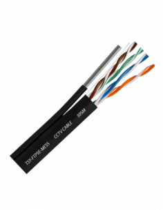 Cablu FTP autoportant, cat 5E, CUPRU 100%, 305m, negru TSY-FTP5E-MESS. Comanda online pe RFPro.ro.