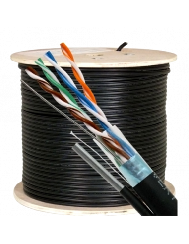 Cablu FTP autoportant, cat 5E, CUPRU 100%, 305m, negru TSY-FTP5E-MESS. Comanda online pe RFPro.ro.