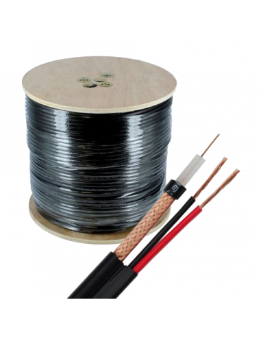 Cablu coaxial RG59 + alimentare 2x0.75, 305m, negru TSY-RG59+2X0.75-B. Comanda online pe RFPro.ro.