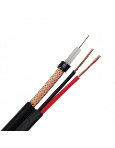 Cablu coaxial RG59 + alimentare 2x0.75, 305m, negru TSY-RG59+2X0.75-B. Comanda online pe RFPro.ro.