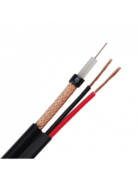Cablu coaxial RG59 + alimentare 2x0.75, 305m, negru TSY-RG59+2X0.75-B. Comanda online pe RFPro.ro.