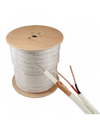 Cablu coaxial RG59 + alimentare 2x0.75, 305m, alb TSY-RG59+2X0.75-W. Comanda online pe RFPro.ro.
