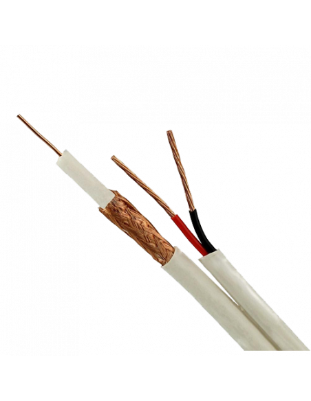 Cablu coaxial RG59 + alimentare 2x0.75, 305m, alb TSY-RG59+2X0.75-W. Comanda online pe RFPro.ro.