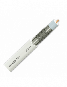 Cablu coaxial RG 6 TRISHIELD, 305m, alb TSY-RG6-TRIS. Comanda online pe RFPro.ro.