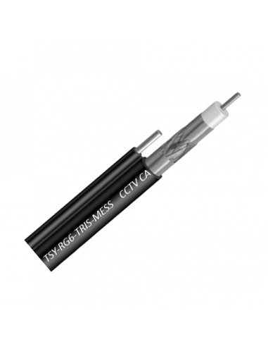 Cablu Coaxial RG6 TRISHIELD autoportant, 305m, negru TSY-RG6-TRIS-MESS. Comanda online pe RFPro.ro.