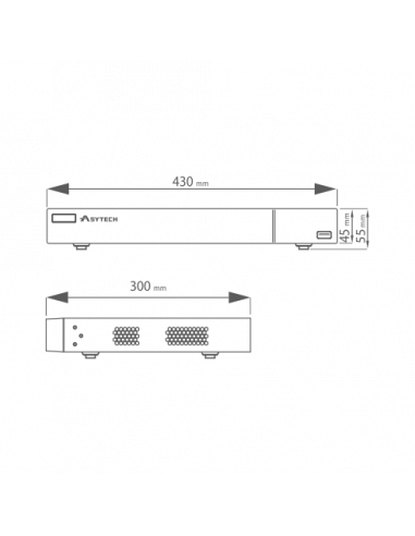 DVR Pentabrid 16 canale 1080P - ASYTECH seria VT VT-2316HP. Comanda online pe RFPro.ro.