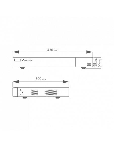 DVR Pentabrid 16 canale 1080P - ASYTECH seria VT VT-2316HP. Comanda online pe RFPro.ro.